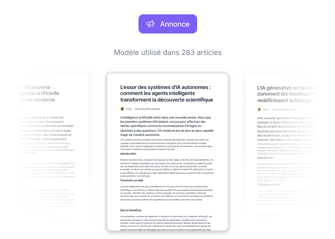 Illustration du produit Modèles structurés