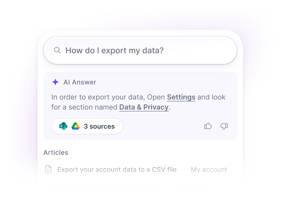 AI Search product illustration