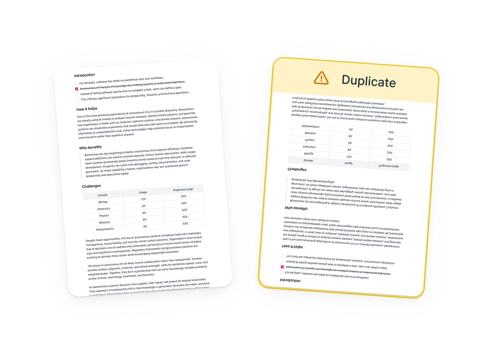 Duplicate Detection product illustration