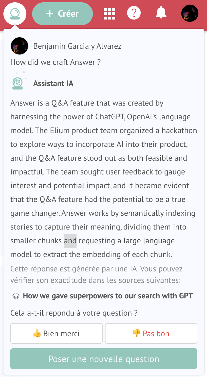 Chat GPT and Elium
